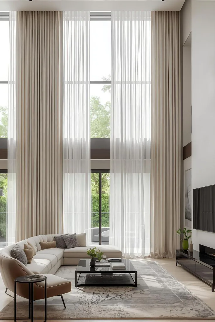 Sheers curtain heading style