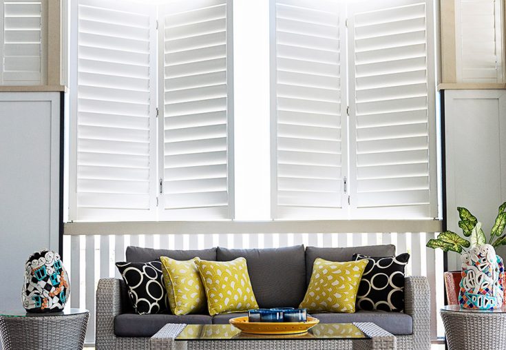 stylish white hinged pvc shutters