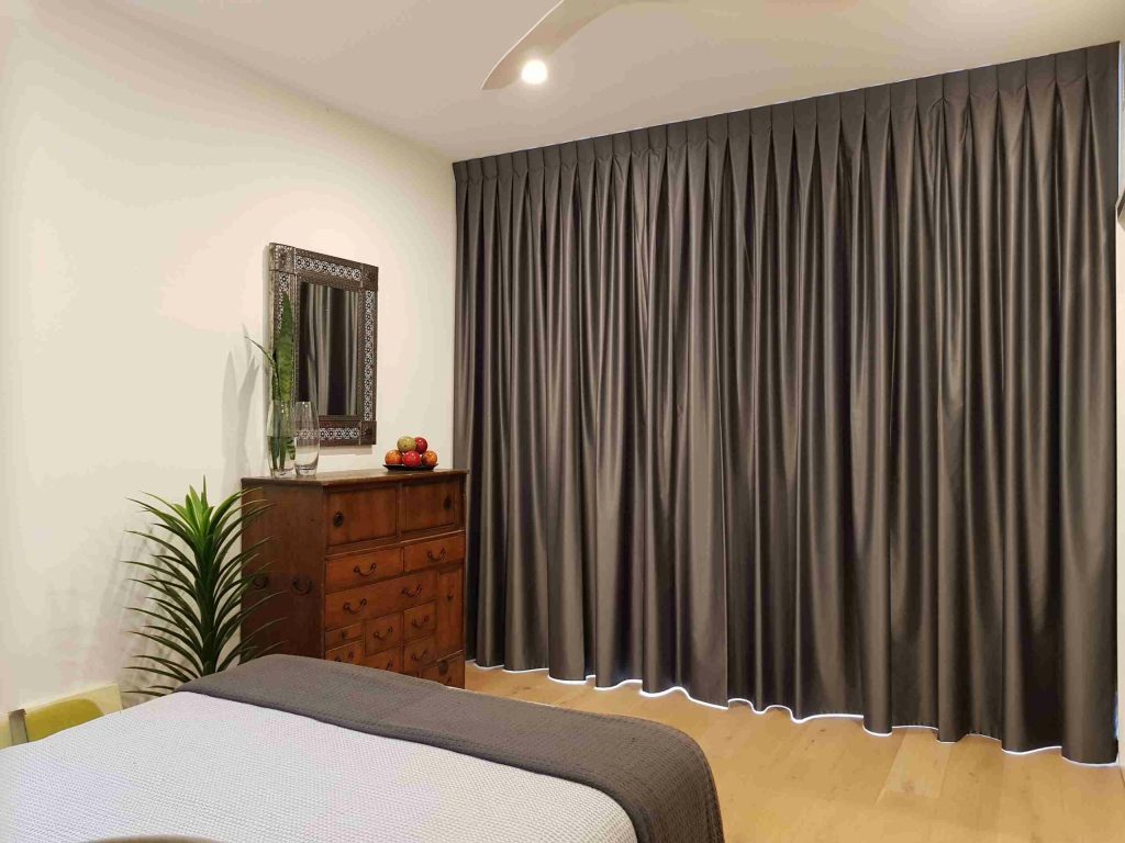 Reverse Box Pleat Heading Curtains and Drapes