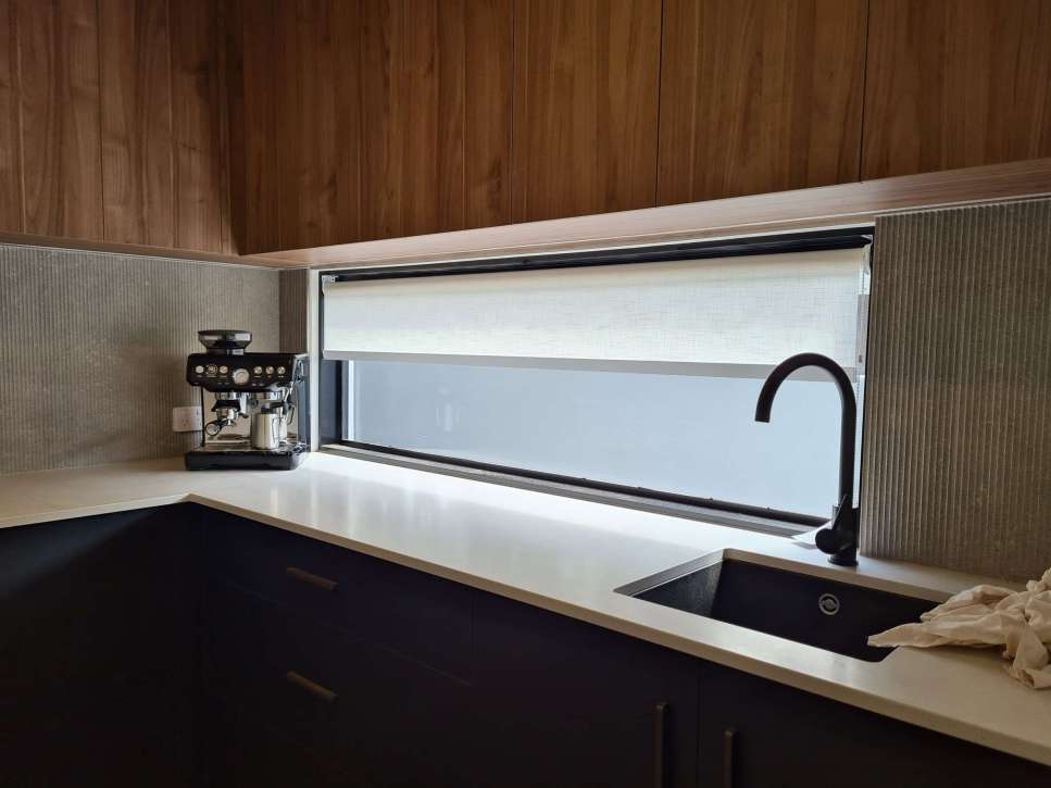 kitchen roller blind installed in Hope Island